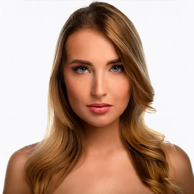 Portrait Of A Beautiful Young Woman With Blonde Hair