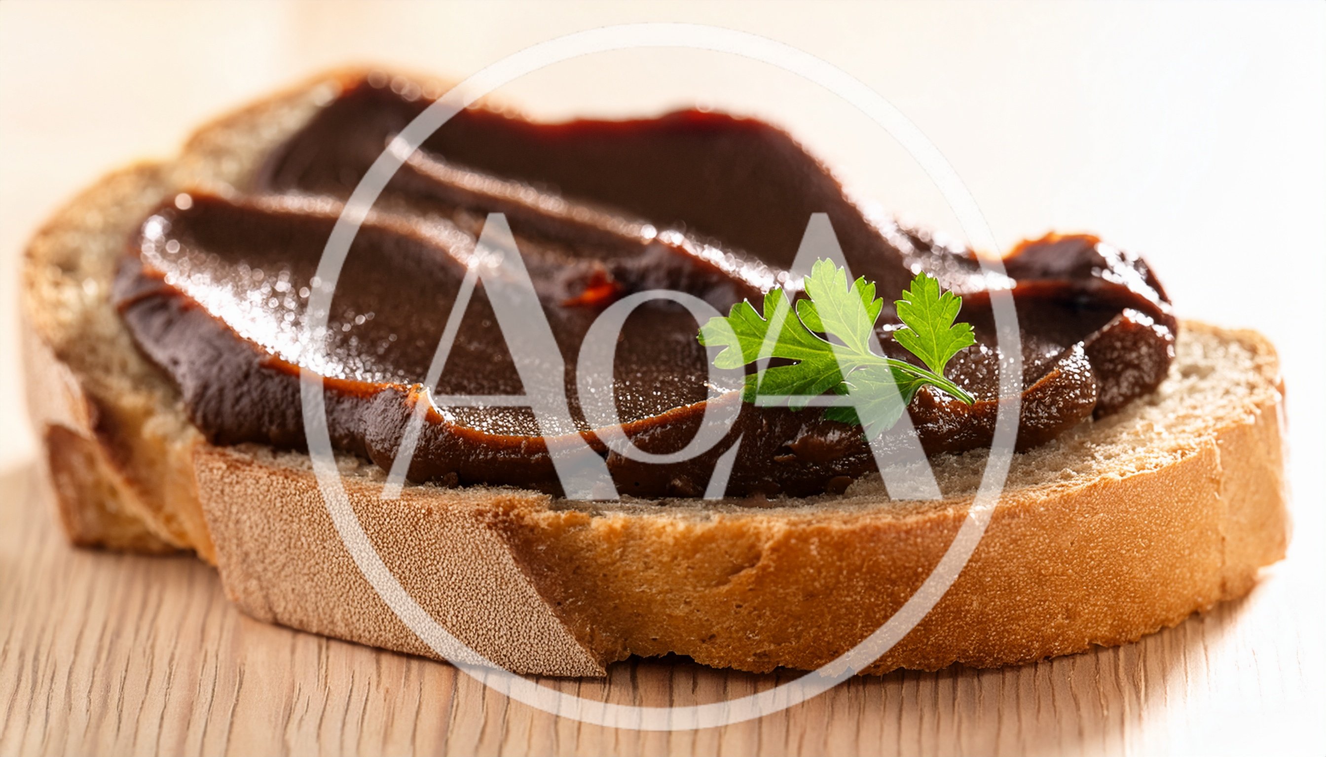 Slice Of Bread With Chocolate Spread And Parsley