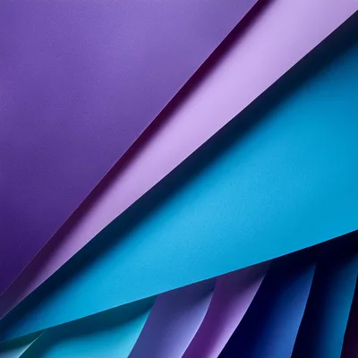 Abstract Geometric Layers Of Blue And Purple Paper