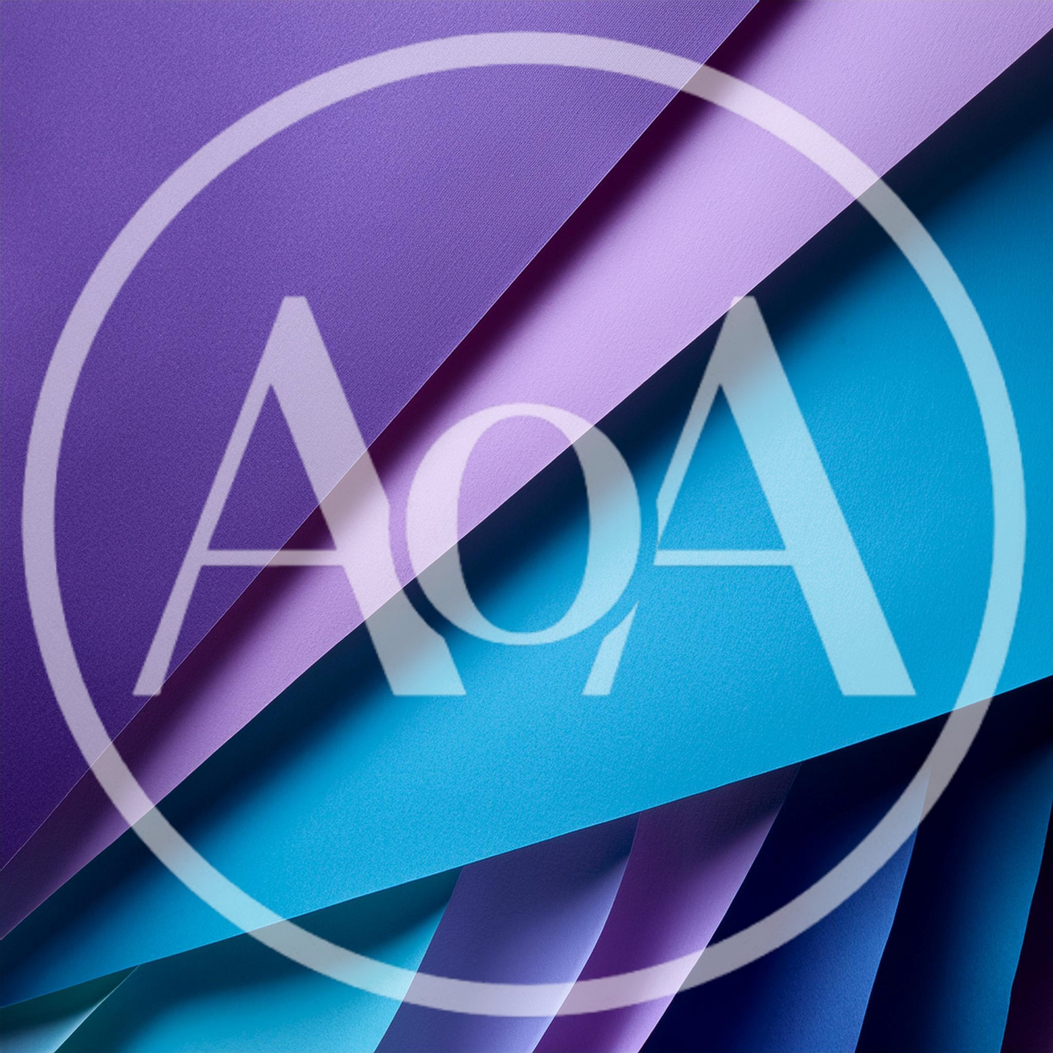 Abstract Geometric Layers Of Blue And Purple Paper