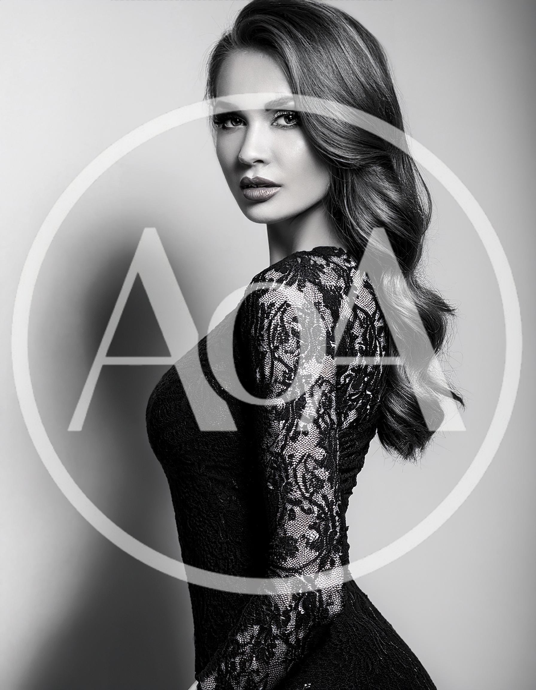 Portrait Of A Beautiful Woman In A Lace Dress