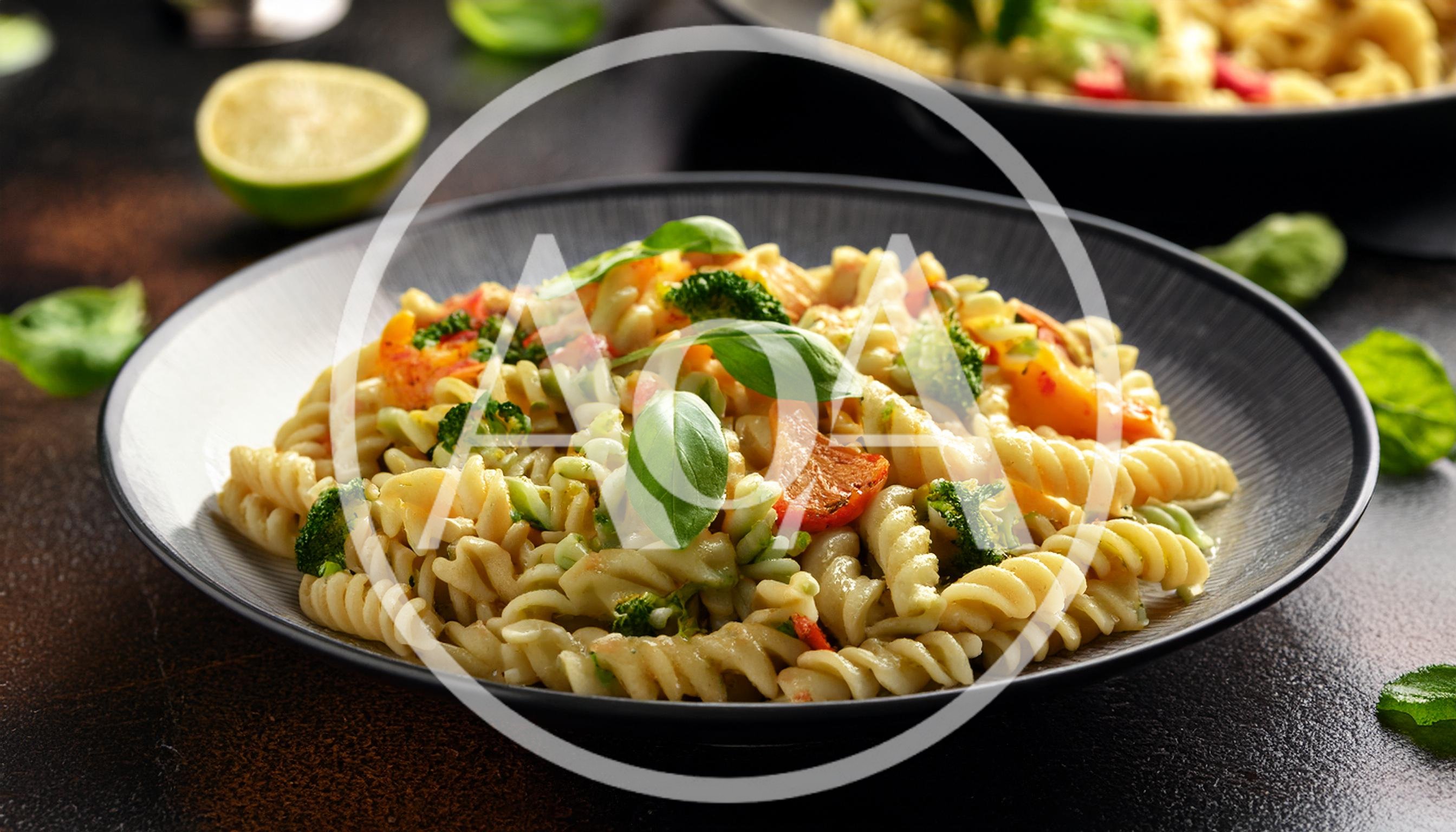 Fusilli Pasta Dish With Broccoli And Roasted Vegetables