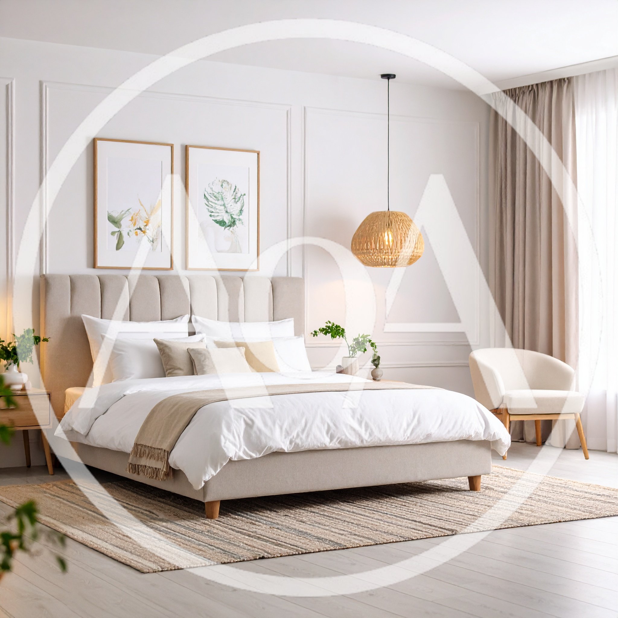 Modern Minimalist Bedroom Interior With Neutral Decor