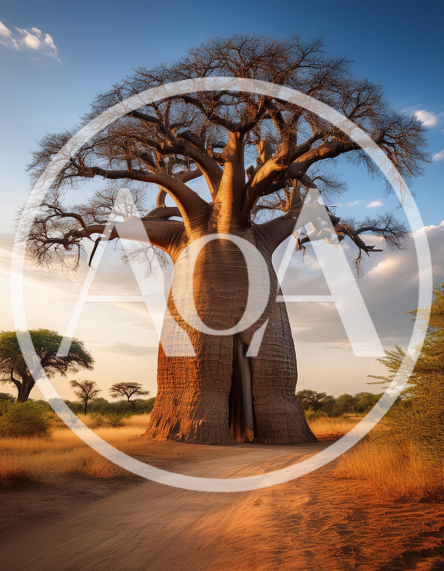 Majestic Baobab Tree In The African Savanna