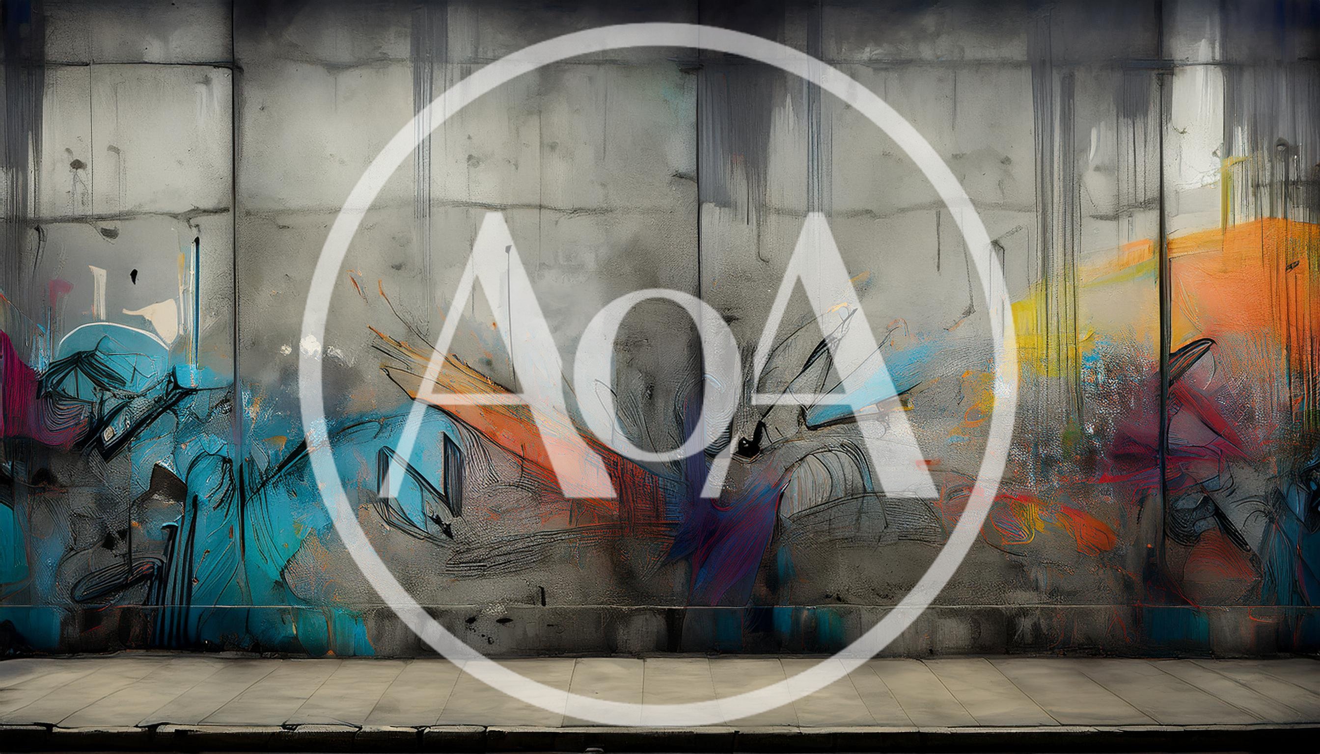 Abstract Graffiti Art On A Concrete Urban Wall