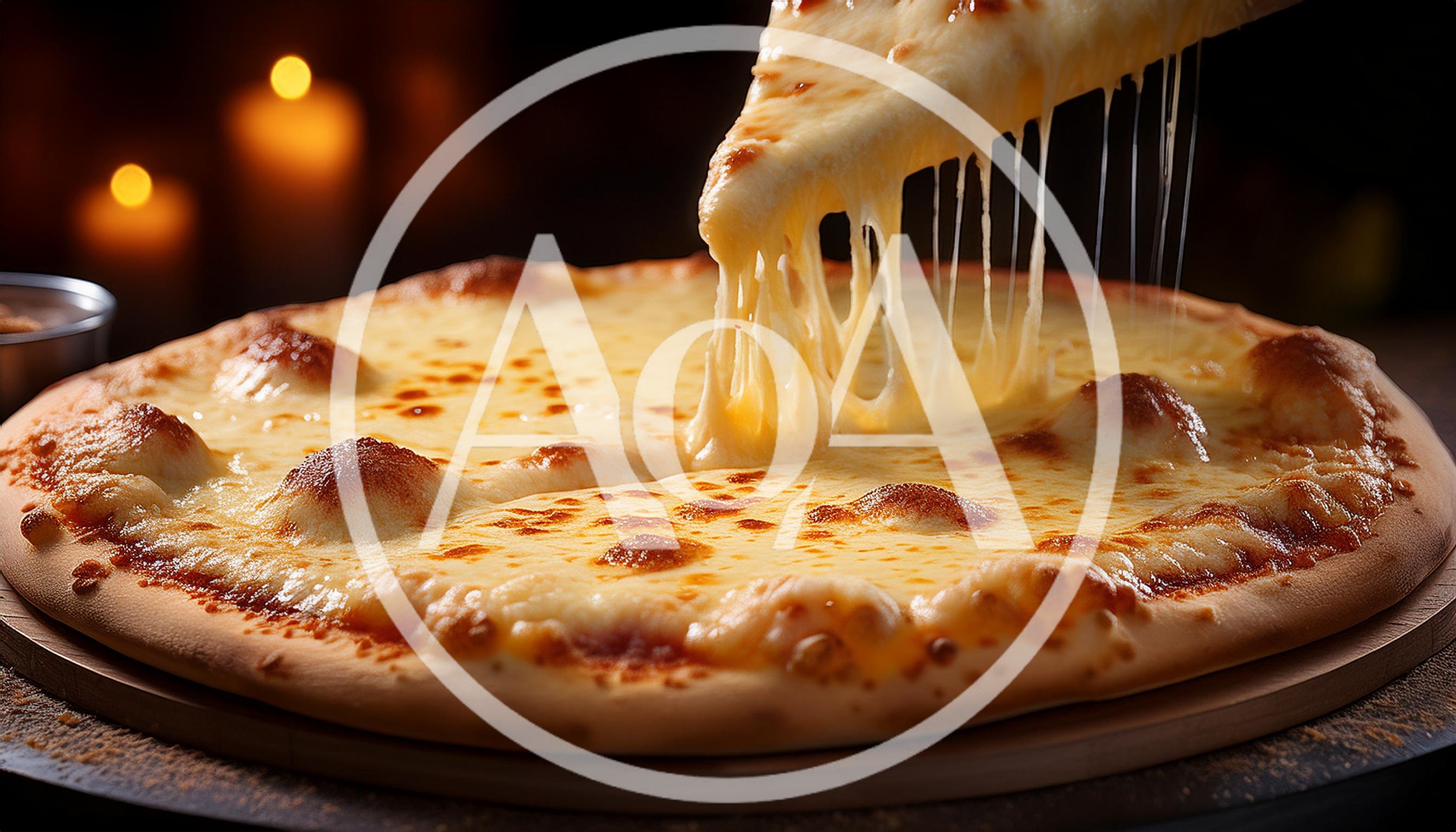 Cheese Pizza Slice Being Lifted With Melted Strings
