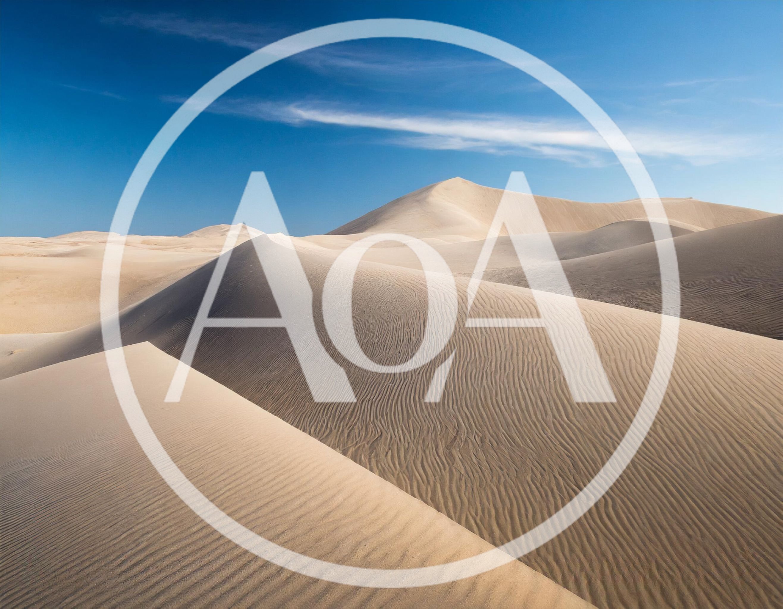 Expansive Sand Dunes Under A Clear Blue Sky
