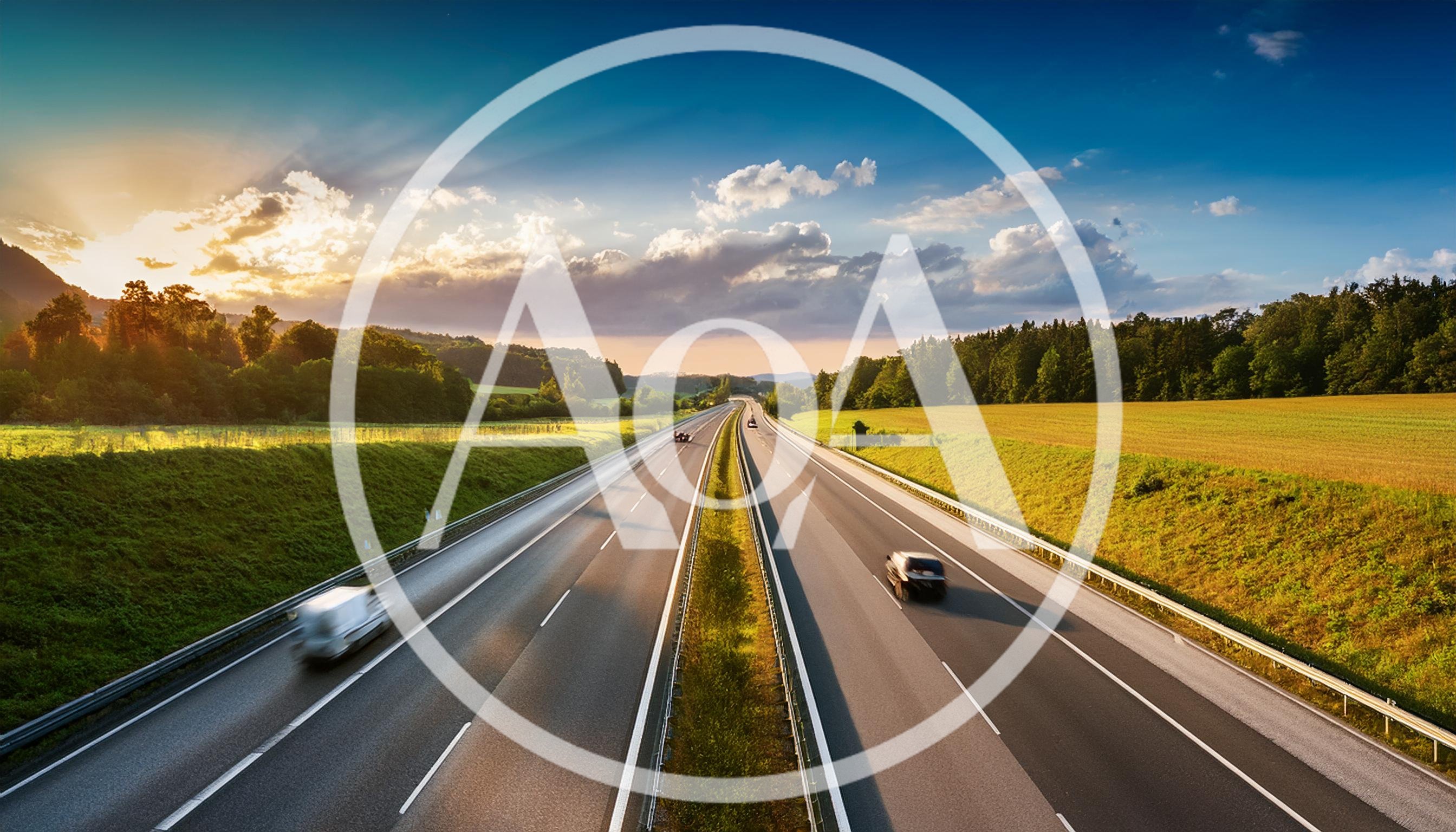 Cars Driving on Highway During Golden Hour