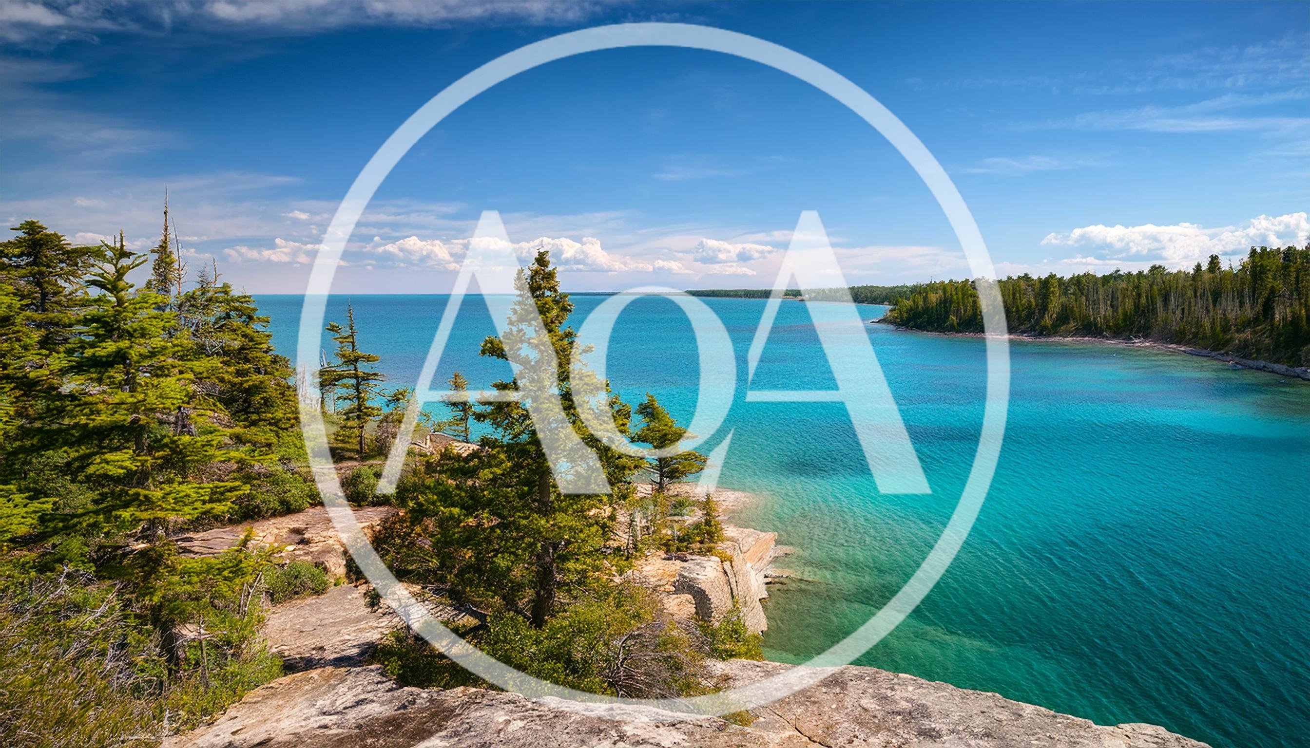 Scenic View Of Turquoise Waters At Bruce Peninsula