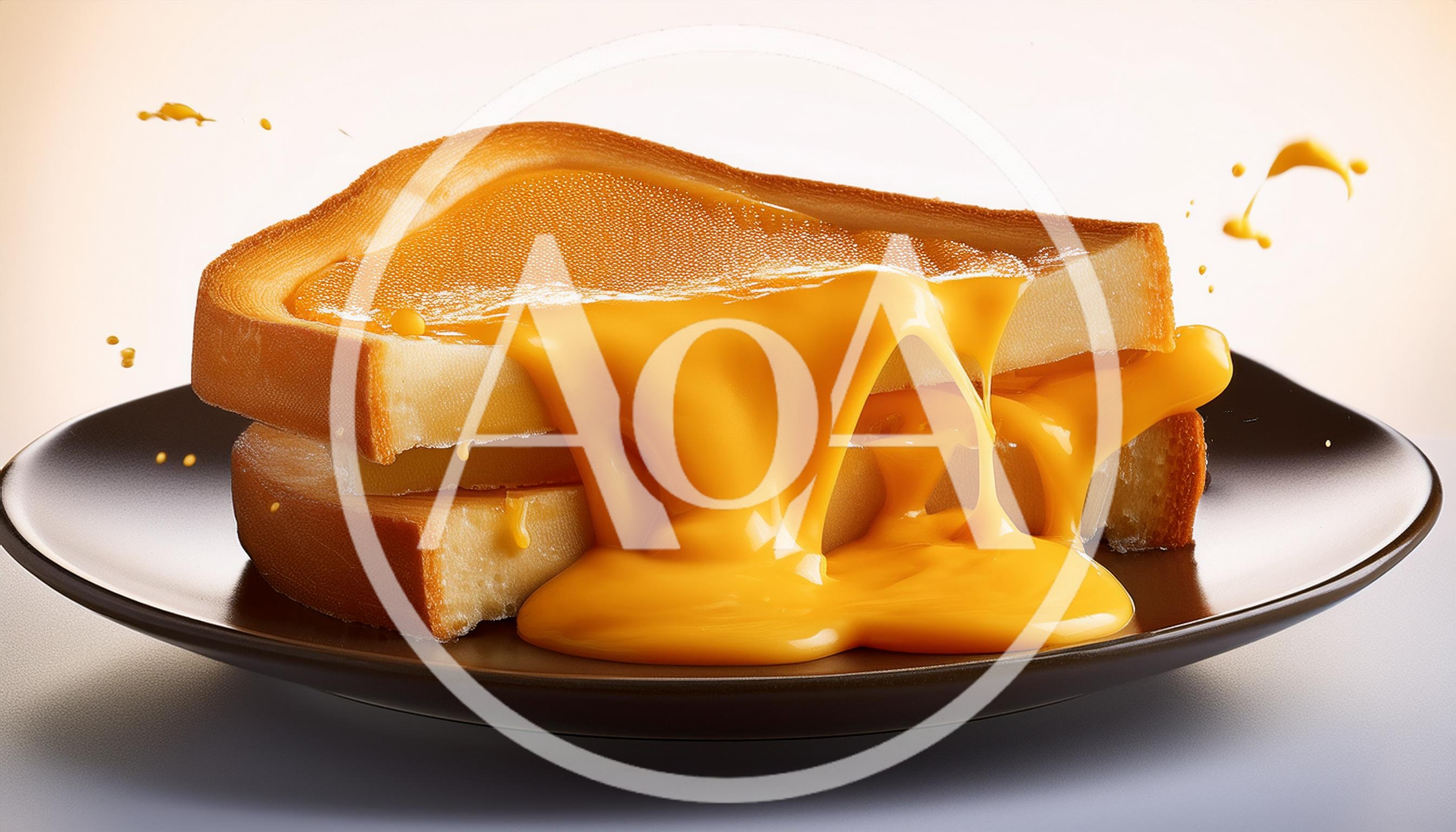Grilled Cheese Sandwich With Melting Yellow Cheese