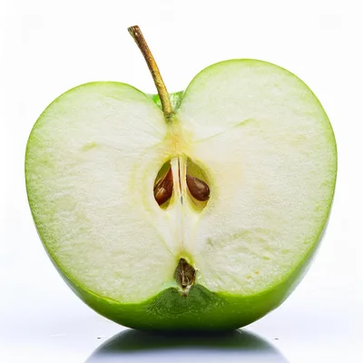 Half Of A Fresh Green Apple