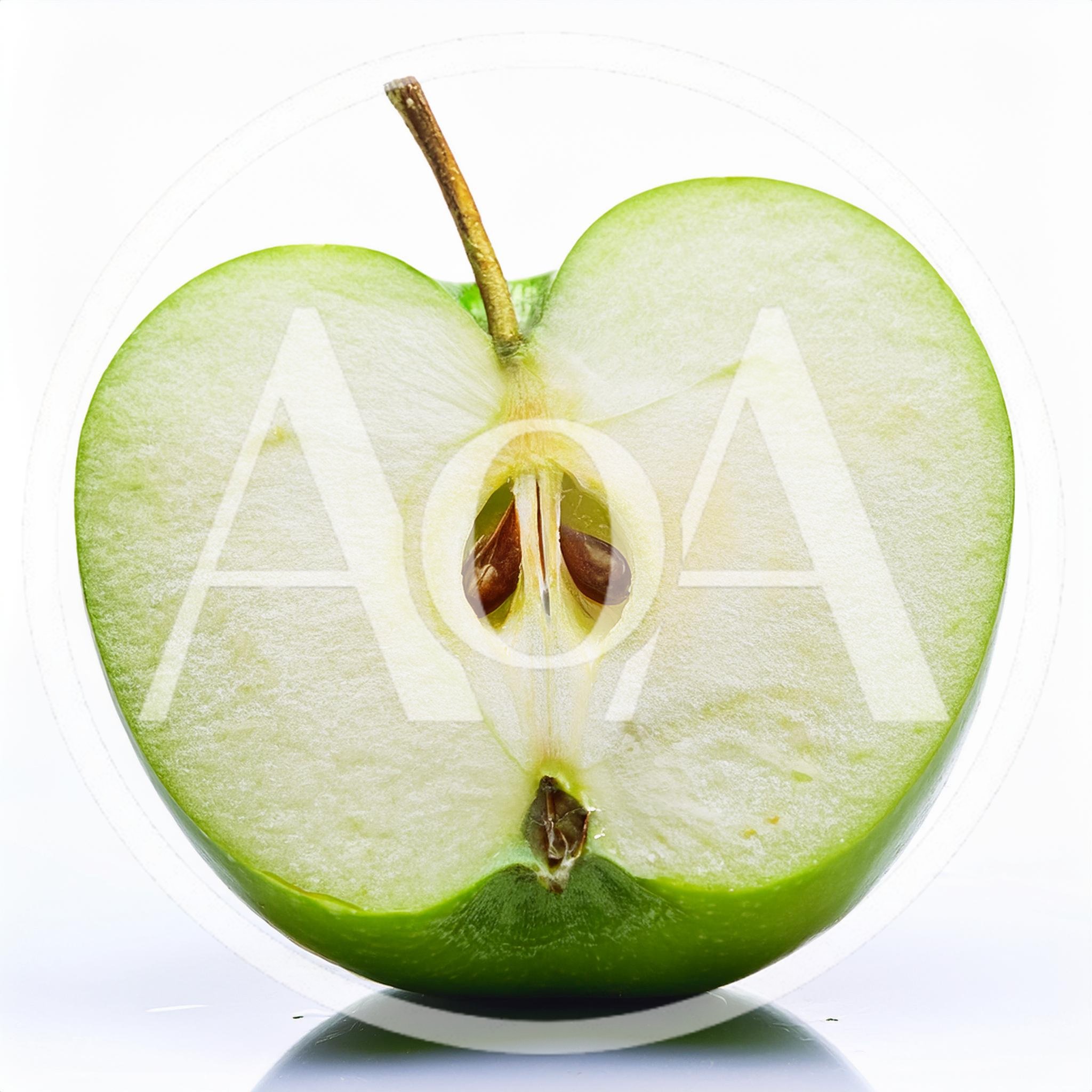 Half Of A Fresh Green Apple