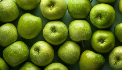Fresh Green Granny Smith Apples Background