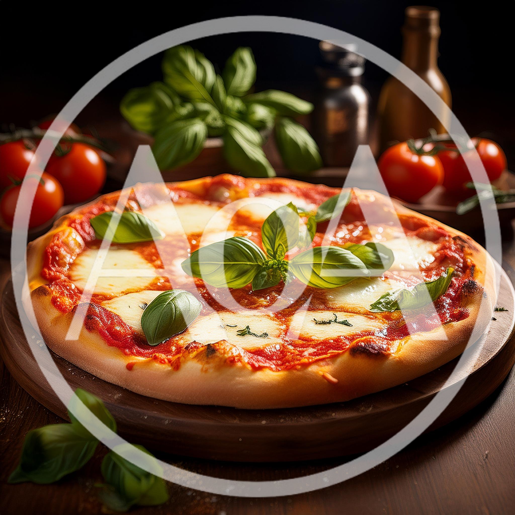 Fresh Margherita Pizza With Basil And Tomatoes