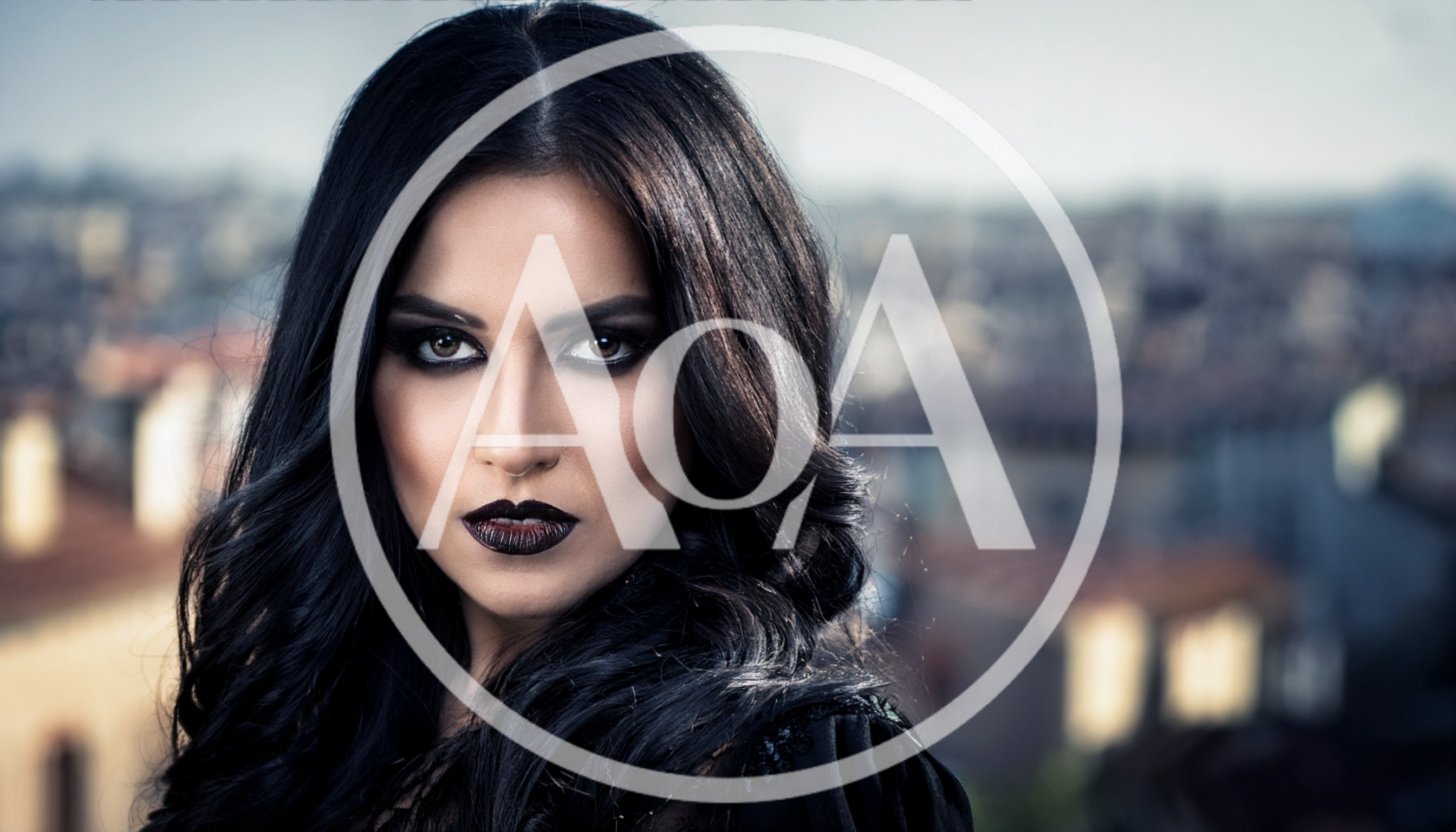 Portrait Of A Gothic Woman With Dark Makeup