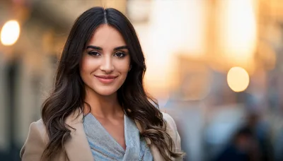 Portrait Of A Beautiful Young Woman Outdoors
