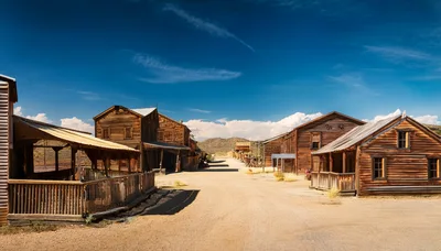 Historic Wooden Buildings In Bodie Ghost Town California