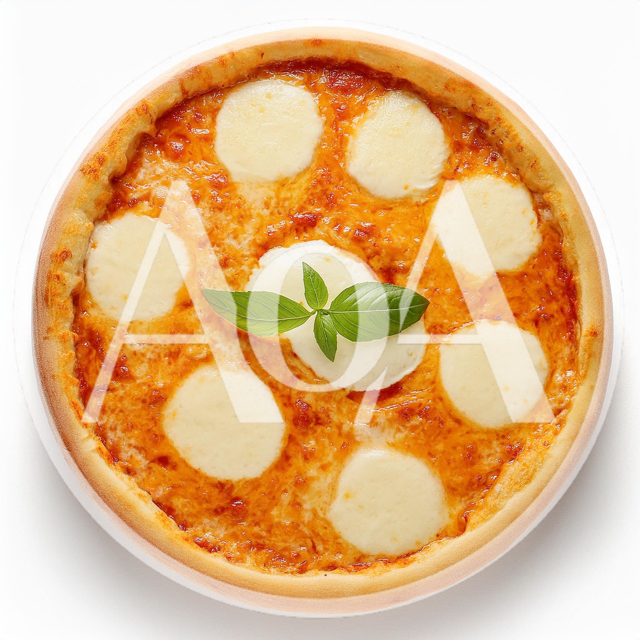 Fresh Margherita Pizza With Mozzarella And Basil Leaves