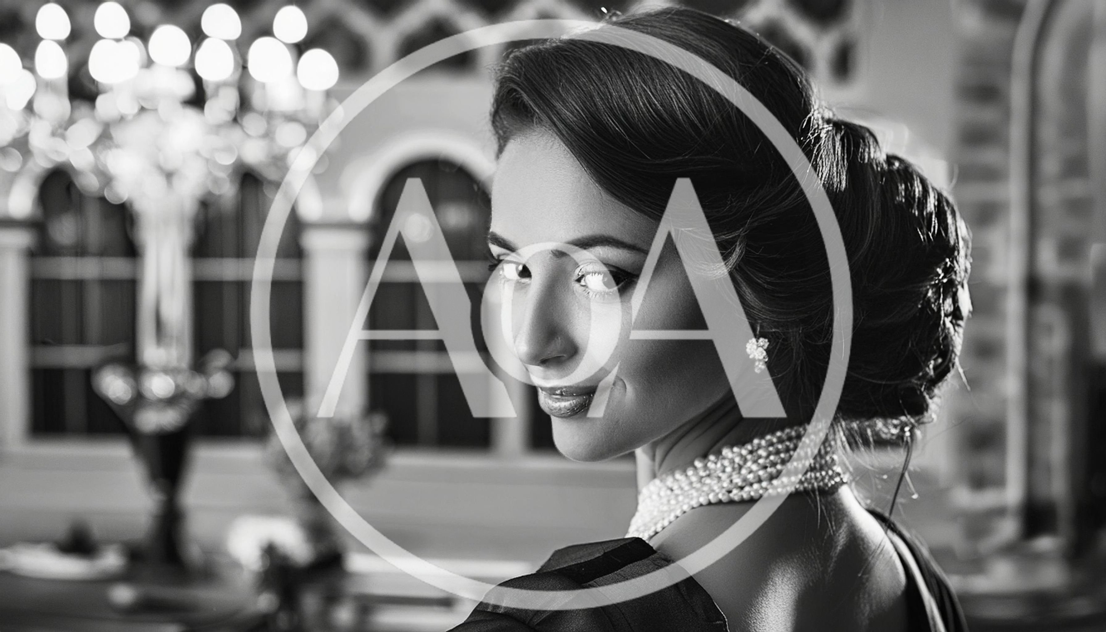 Elegant Woman Looking Over Shoulder In Vintage Style
