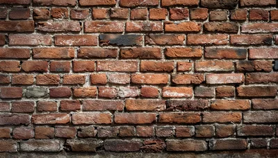 Weathered Red Brick Wall Texture Background