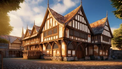 Medieval Tudor Style Timber Framed Building