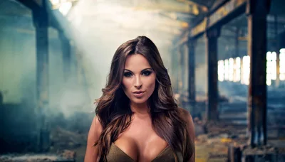Portrait Of A Beautiful Woman In An Abandoned Warehouse