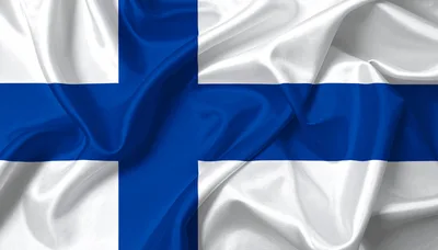 Waving Flag Of Finland With Silk Texture