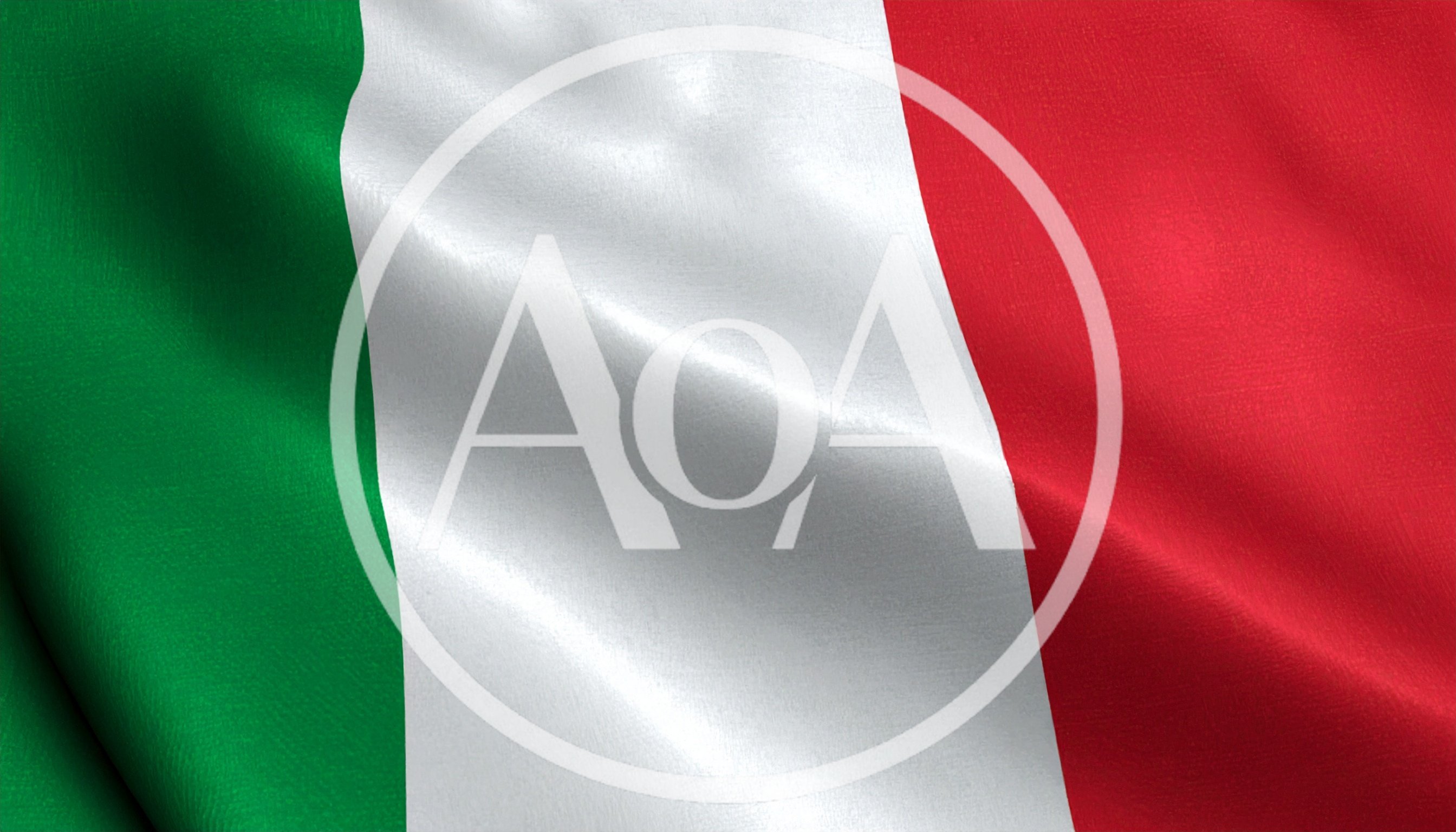 Waving Flag Of Italy With Fabric Texture
