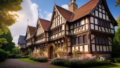 Historic Tudor Style Half Timbered Manor House