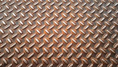 Rusty Metal Diamond Plate Texture Background