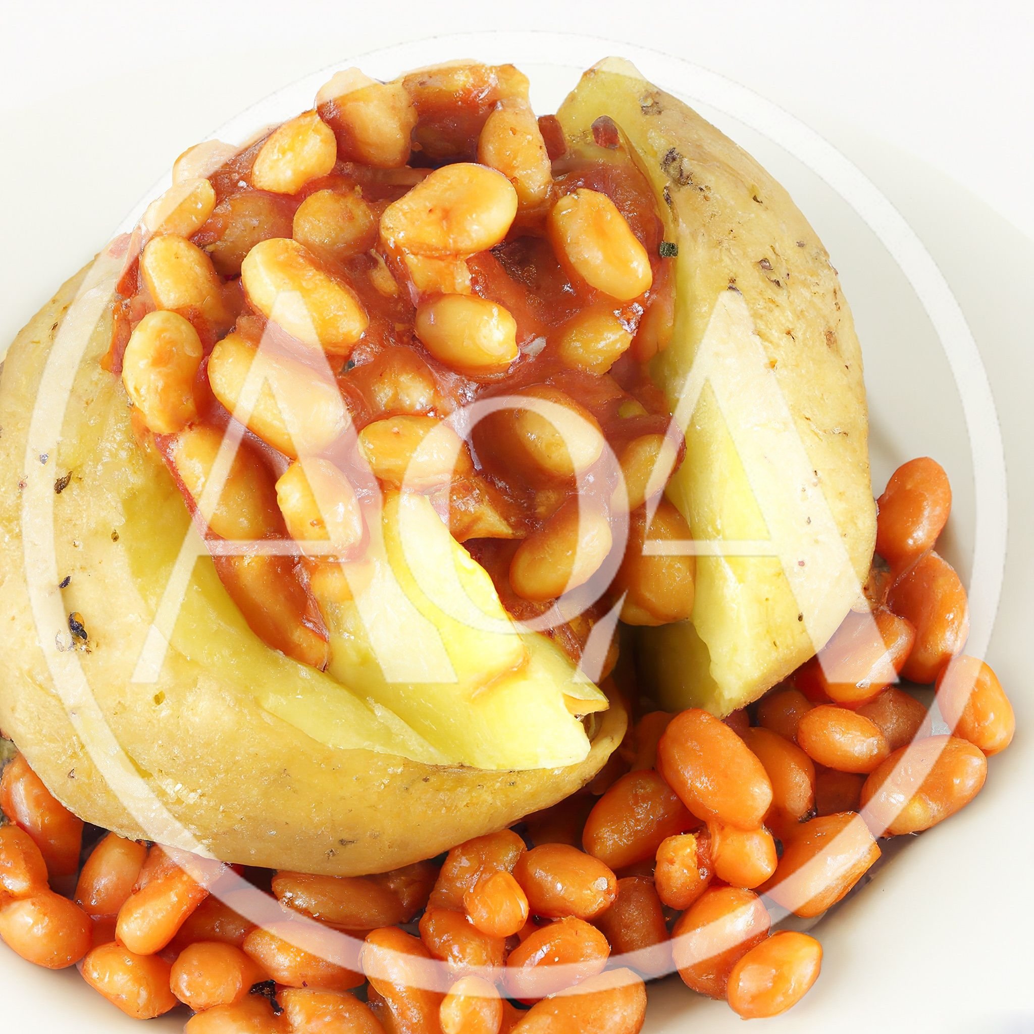 Baked Potato Topped With Baked Beans