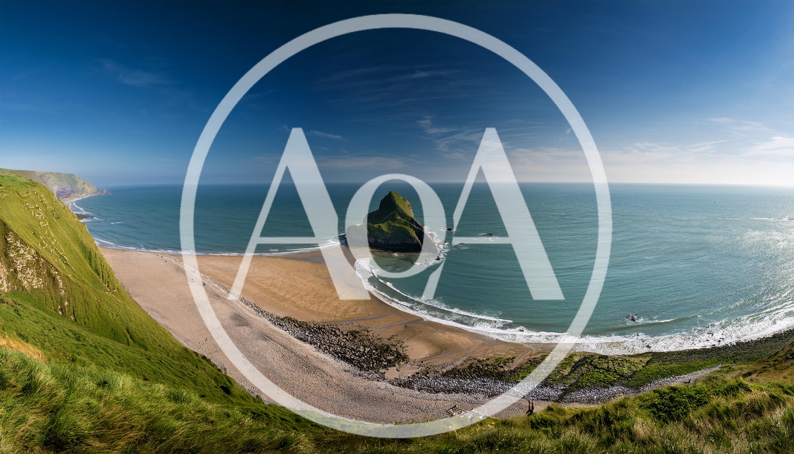 Panoramic View Of Bedruthan Steps Beach In Cornwall