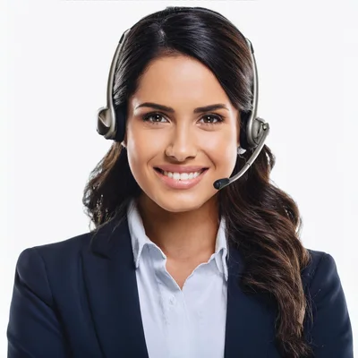 Professional Customer Service Representative Wearing Headset