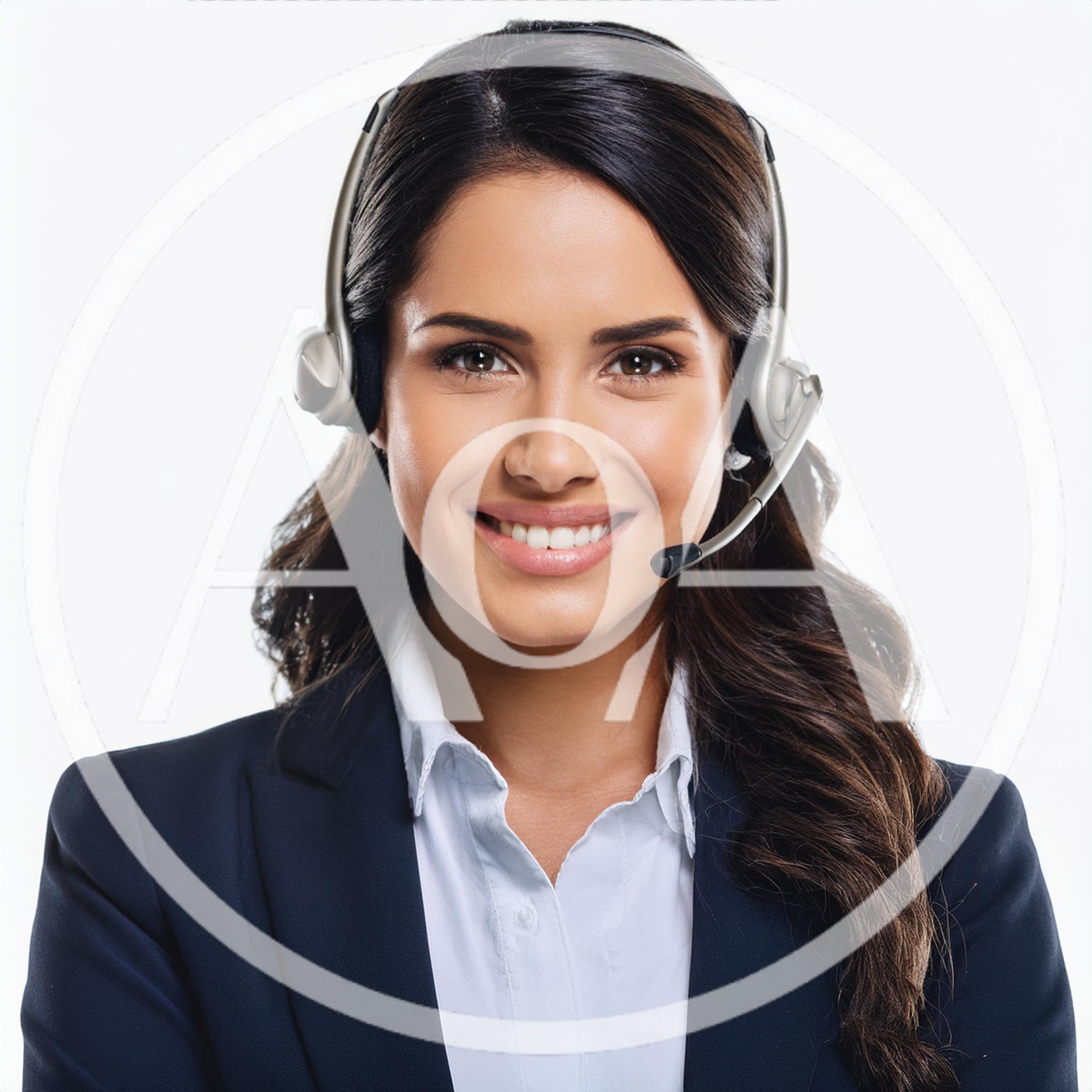 Professional Customer Service Representative Wearing Headset