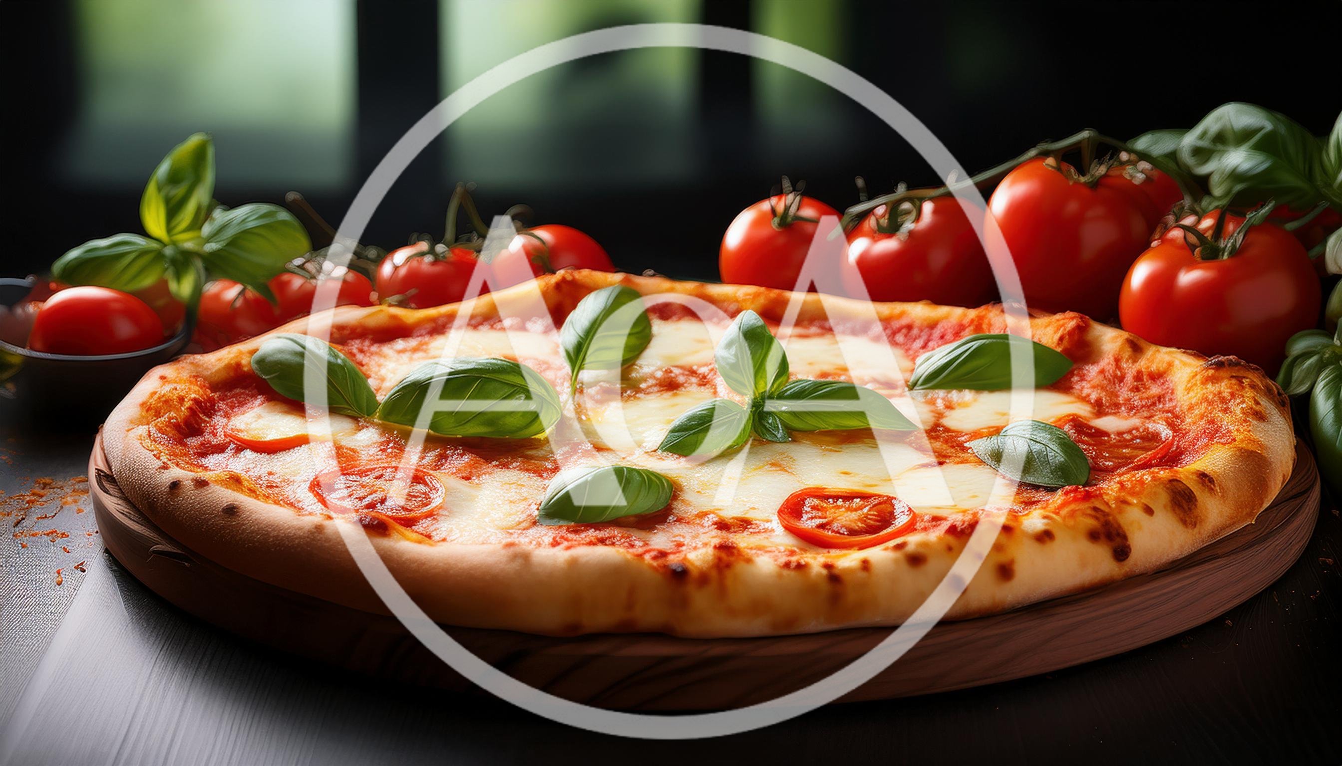 Fresh Margherita Pizza With Basil And Tomatoes