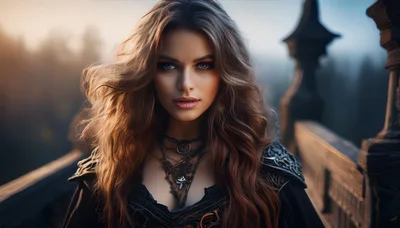 Portrait Of A Beautiful Woman In Fantasy Attire