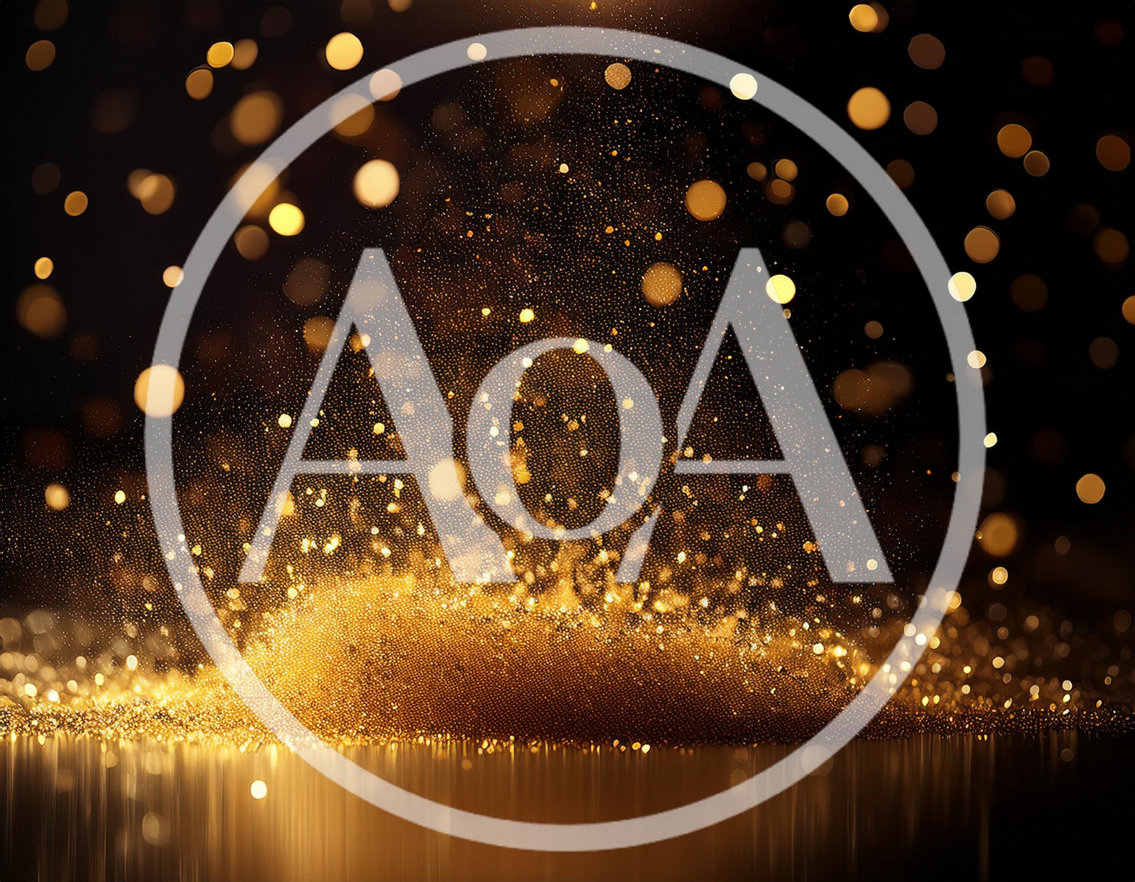 Golden Glitter Particles Exploding On Dark Background