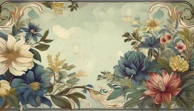 Vintage Floral Frame With Ornate Decorative Elements