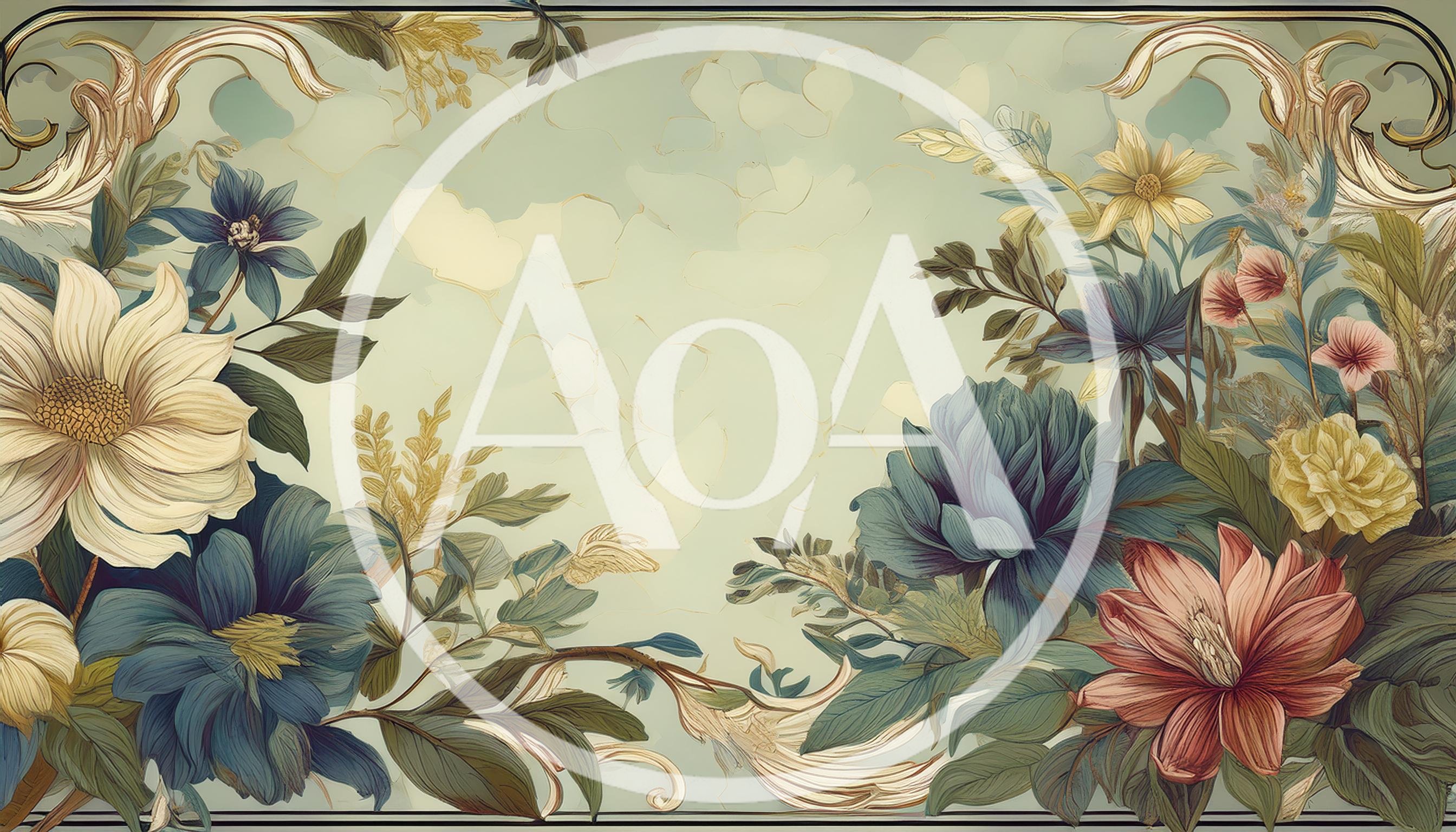 Vintage Floral Frame With Ornate Decorative Elements