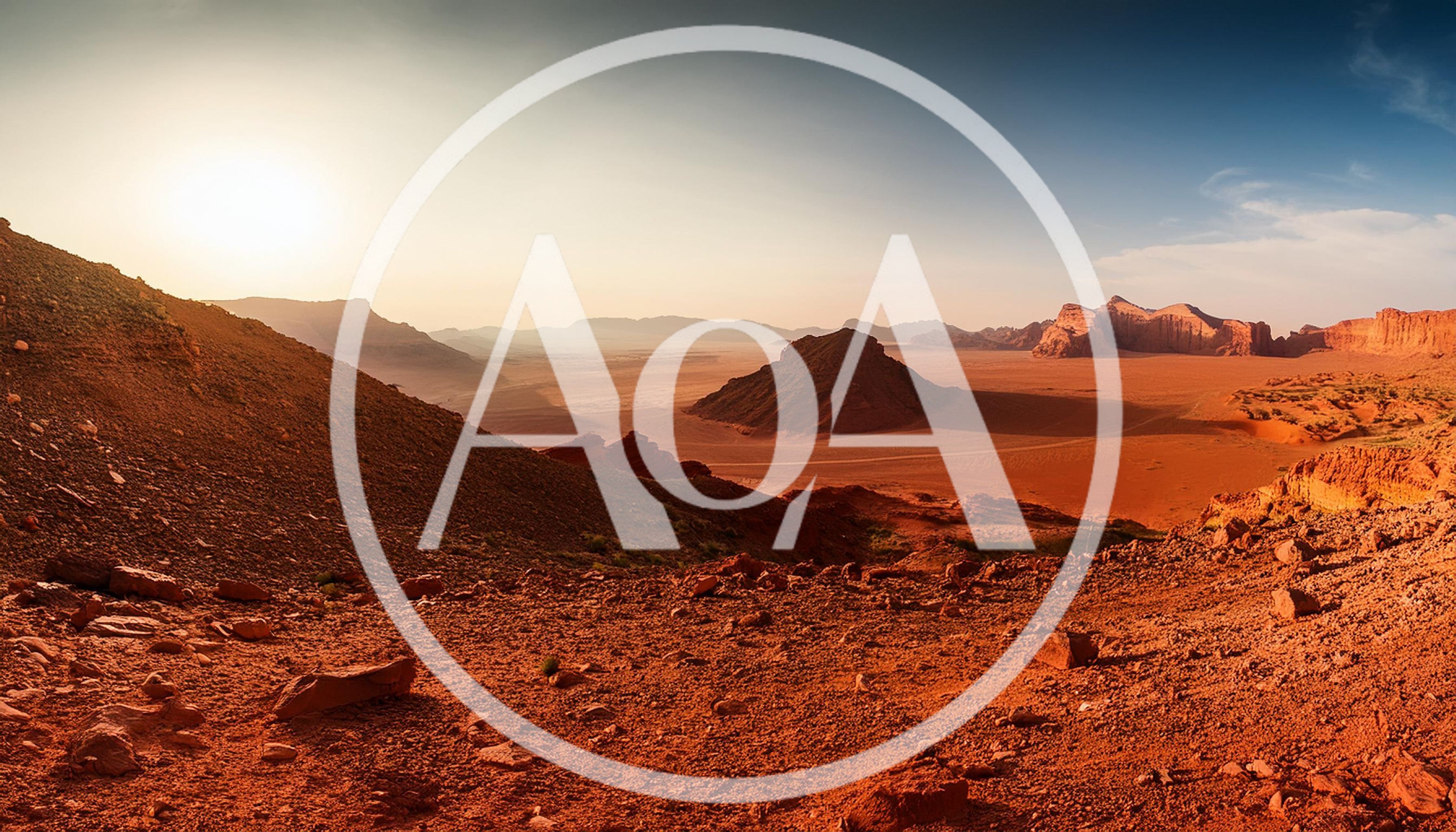 Panoramic View Of Wadi Rum Desert Landscape At Sunset