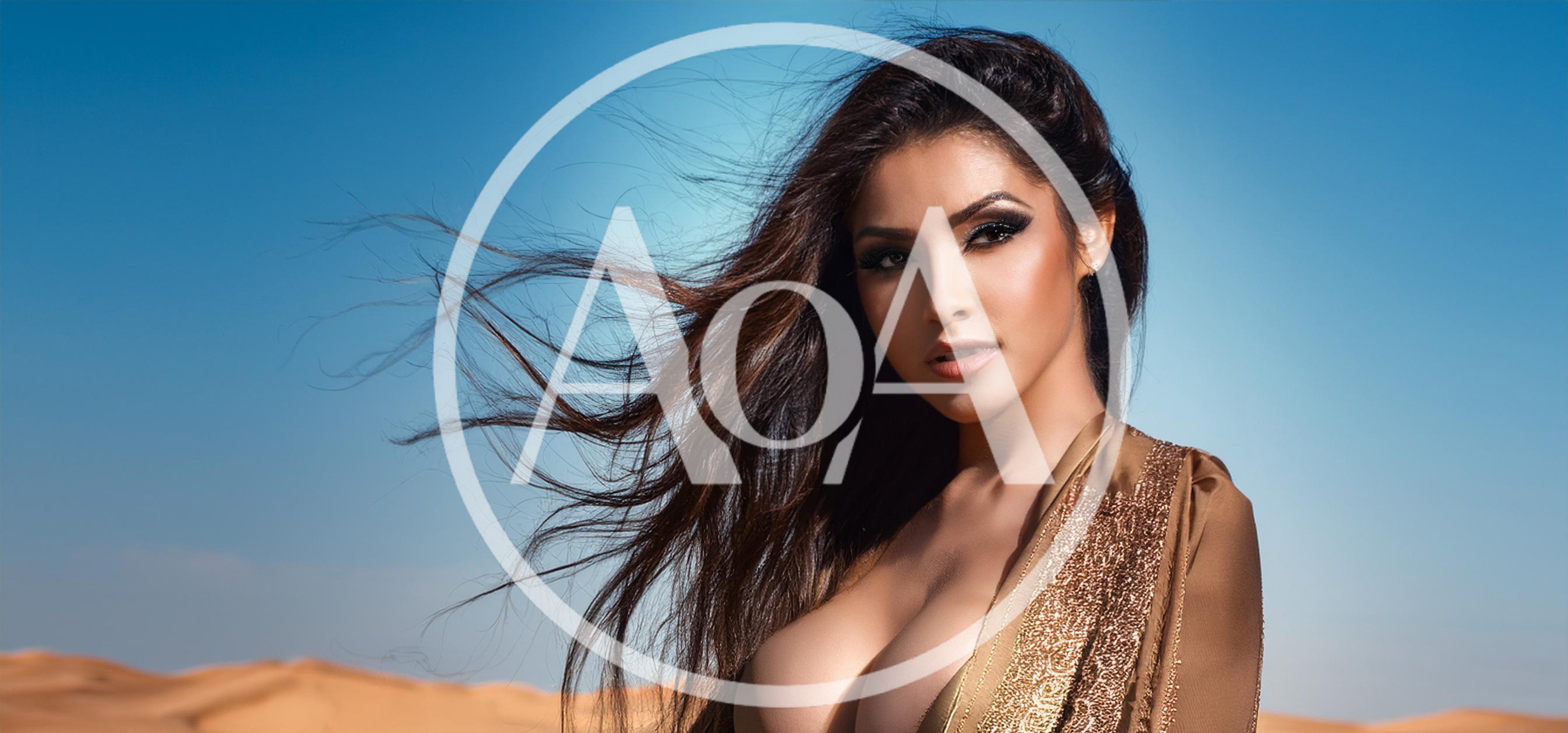 Glamorous Woman Posing In The Desert