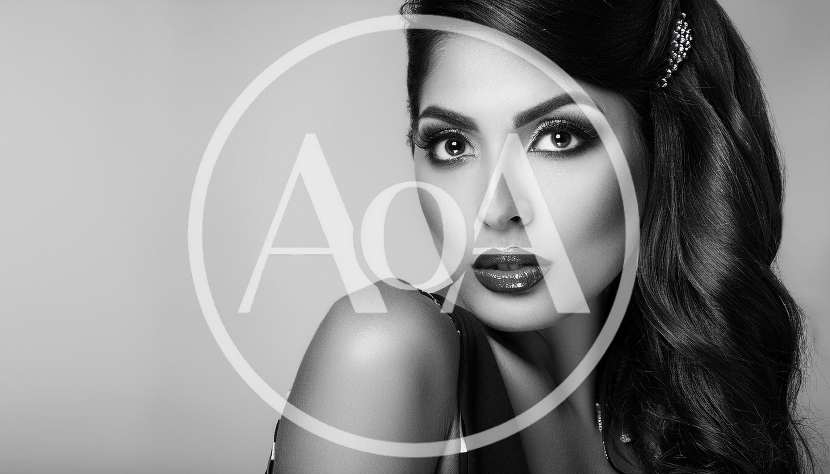 Glamorous Woman With Elegant Hairstyle And Makeup