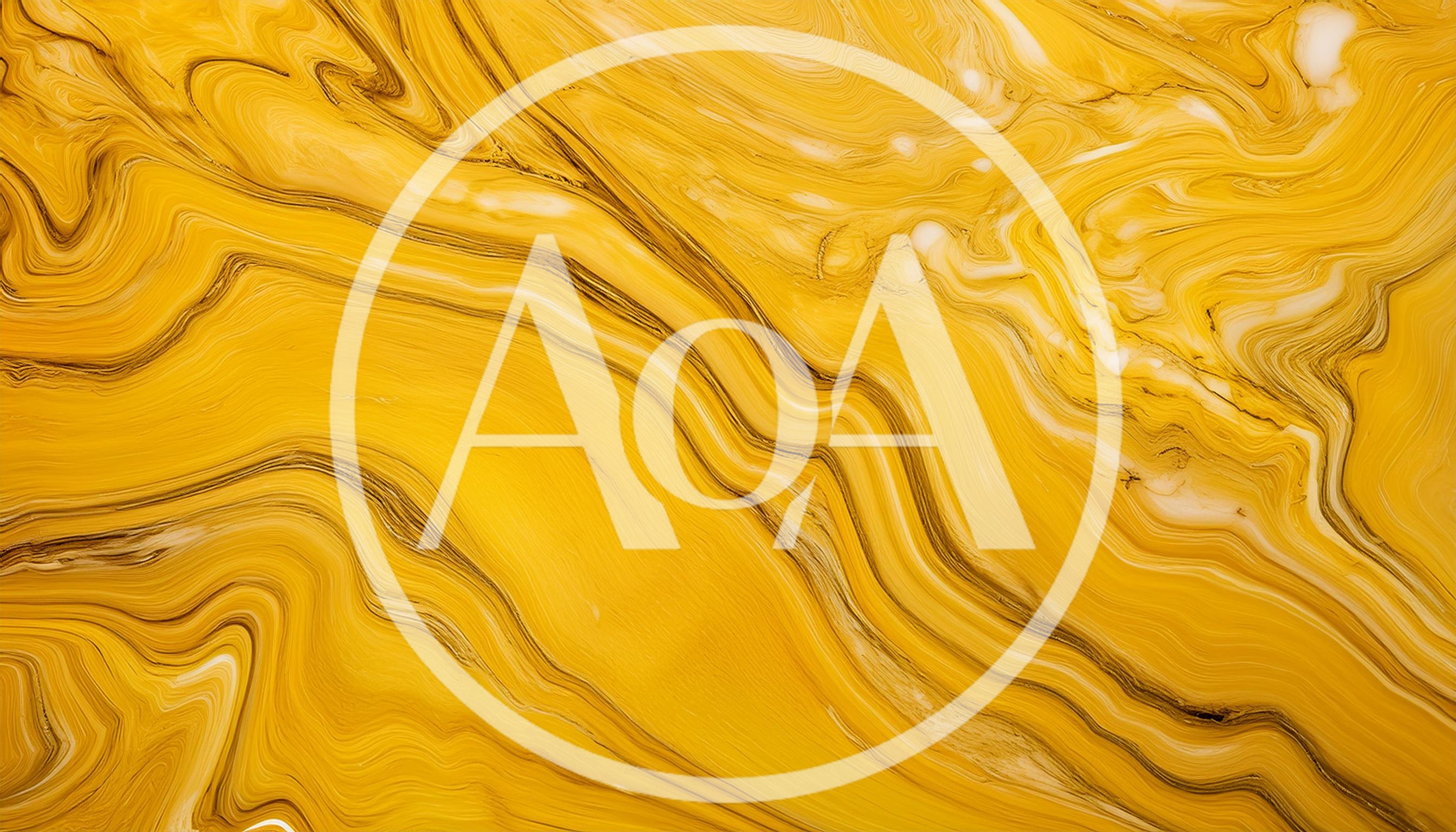 Abstract Golden Liquid Marble Texture Background