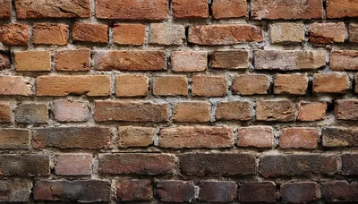 Weathered Red Brick Wall Texture Background