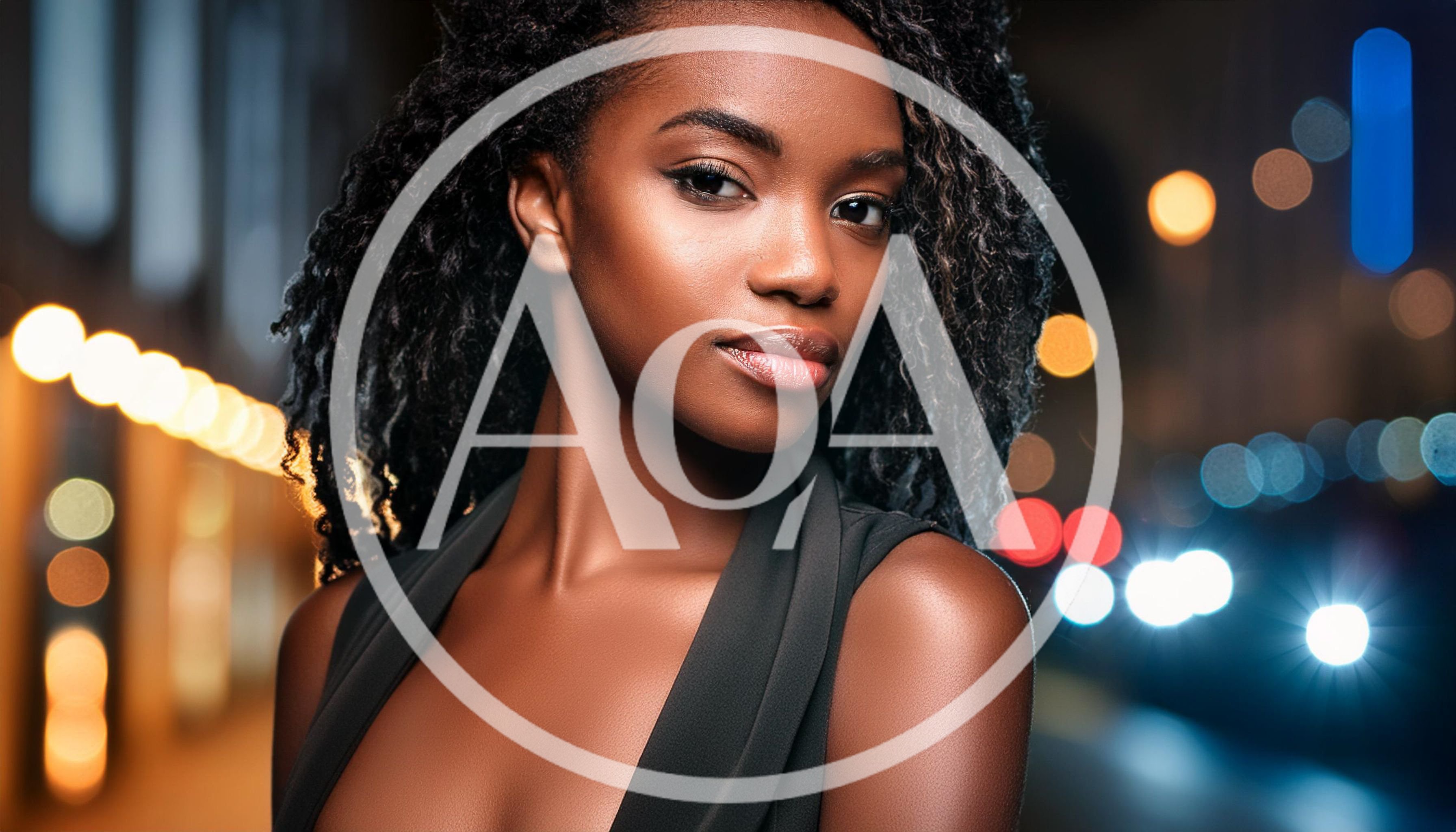 Portrait Of A Beautiful Young Woman At Night