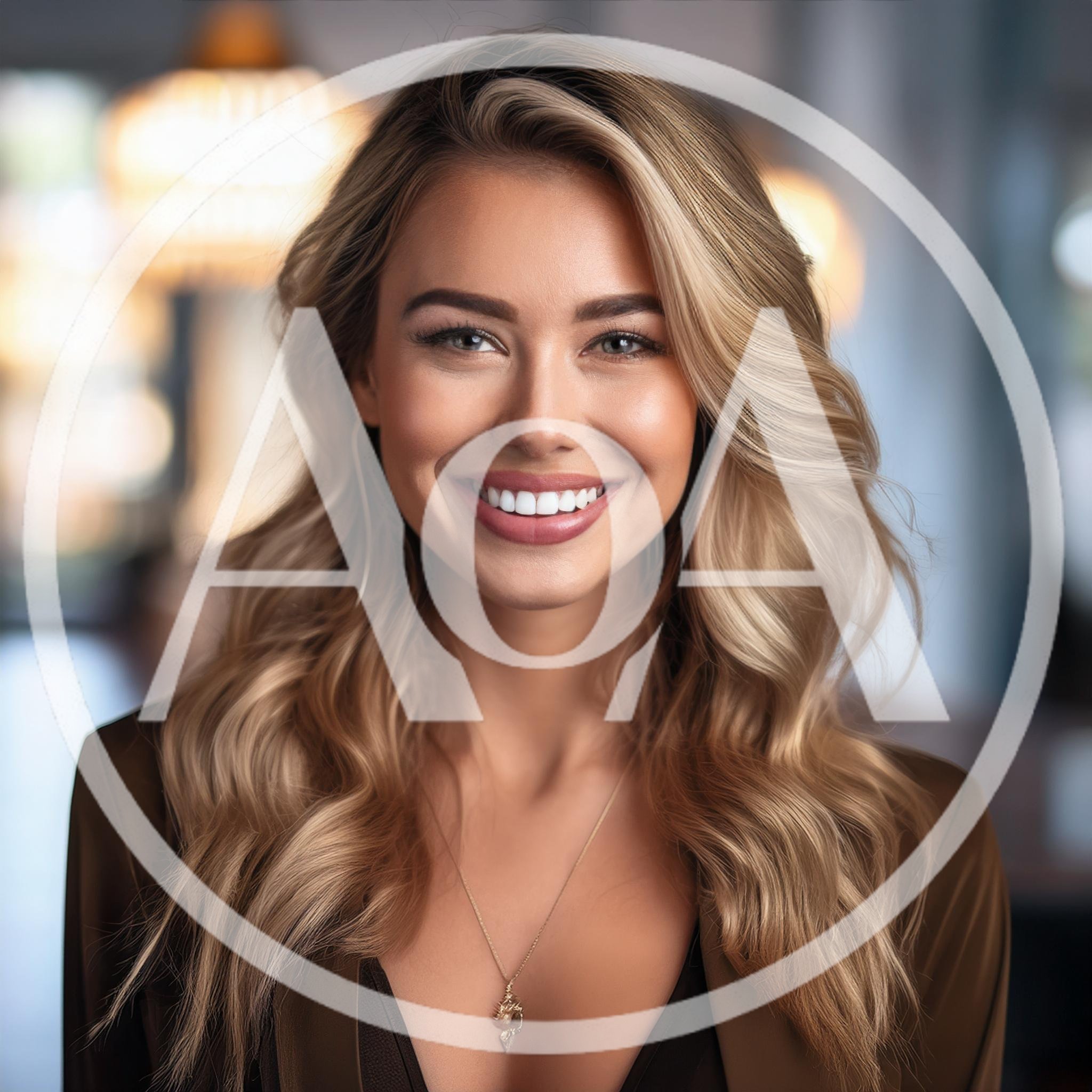 Portrait Of A Smiling Blonde Woman In Professional Attire