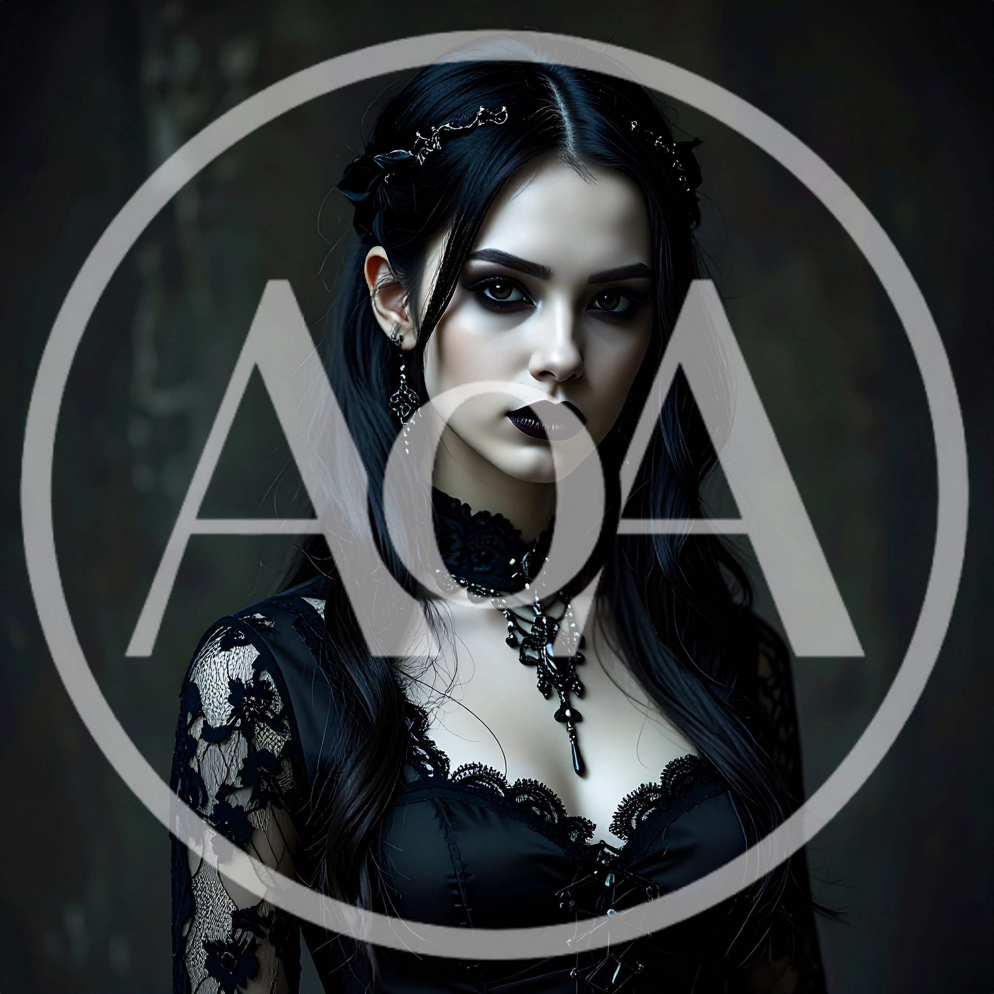 Portrait Of A Gothic Woman In Victorian Attire