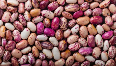 Top View Of Raw Pinto Beans Background