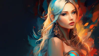 Portrait Of A Beautiful Woman With Artistic Lighting