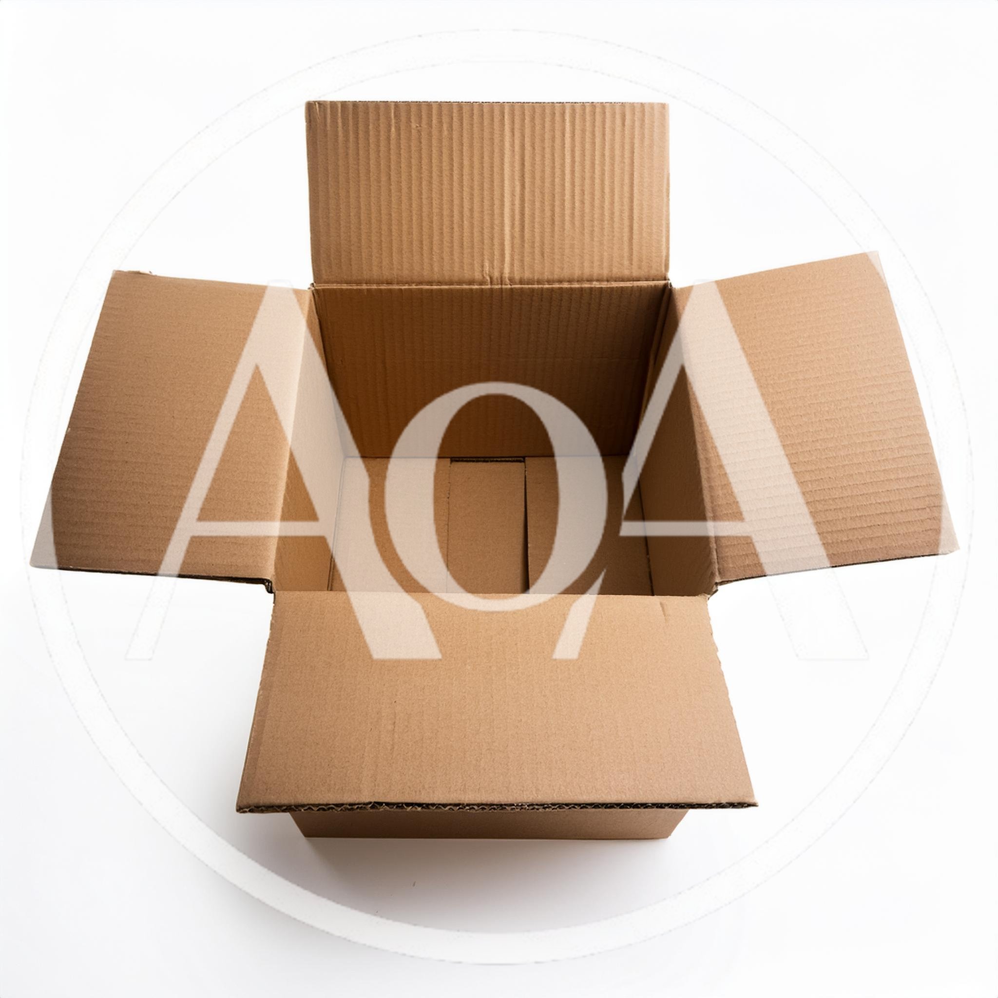 Open Empty Cardboard Box On White Background